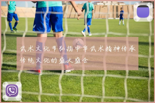 武术文化节弘扬中华武术精神传承传统文化的盛大盛会